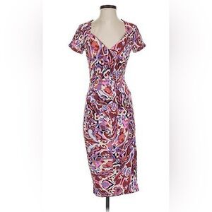 ba&sh Red and Purple Midi Dress